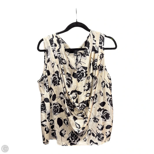 Blouse Luxury Designer By St John Collection In Black & Cream, Size: Xl