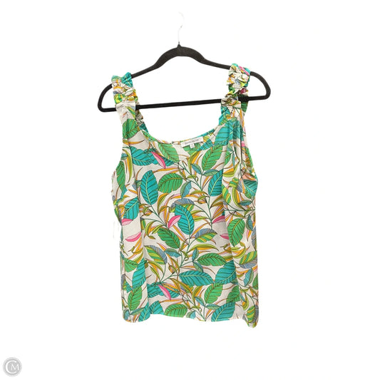 Top Sleeveless By Rose And Olive In Tropical Print, Size: 1x
