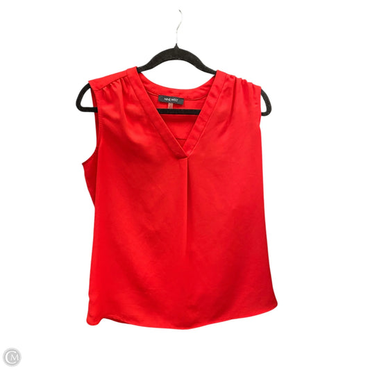 Top Sleeveless By Nine West In Red, Size: S