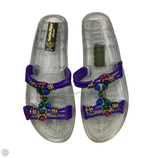 Sandals Flats By Clothes Mentor In Purple, Size: 8