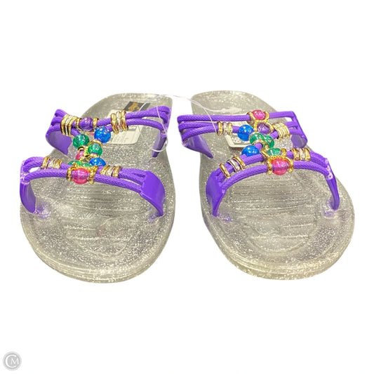Sandals Flats By Clothes Mentor In Purple, Size: 8