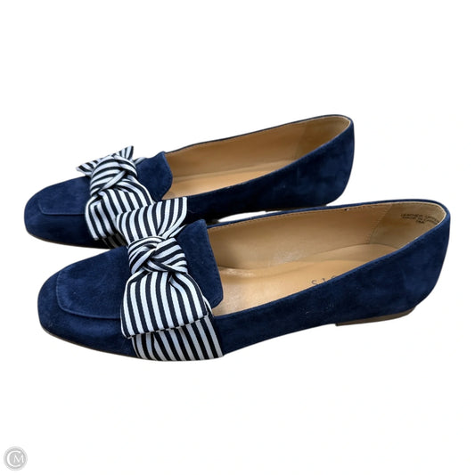 Shoes Flats By Talbots In Blue & White, Size: 7
