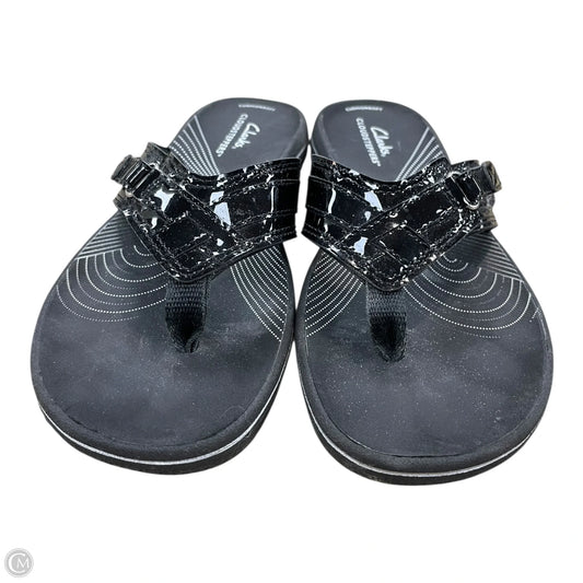 Sandals Flats By Clarks In Black, Size: 6
