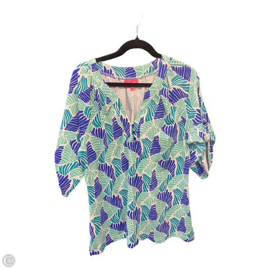 Blouse 3/4 Sleeve By Clothes Mentor In Multi-colored, Size: Xl