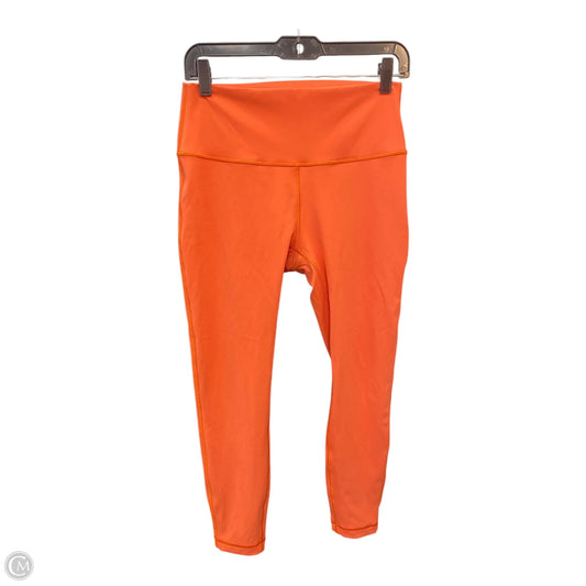Athletic Leggings By Lululemon In Orange, Size: 10