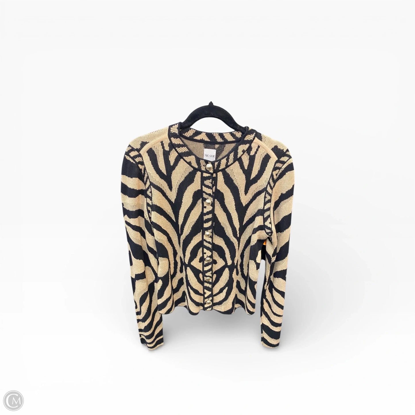 Cardigan By Nic + Zoe In Animal Print, Size: M