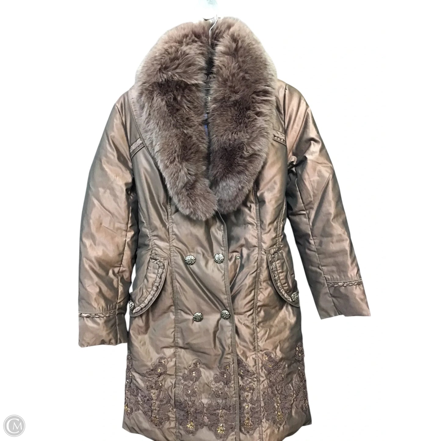 Coat Puffer & Quilted By Clothes Mentor In Brown, Size: M