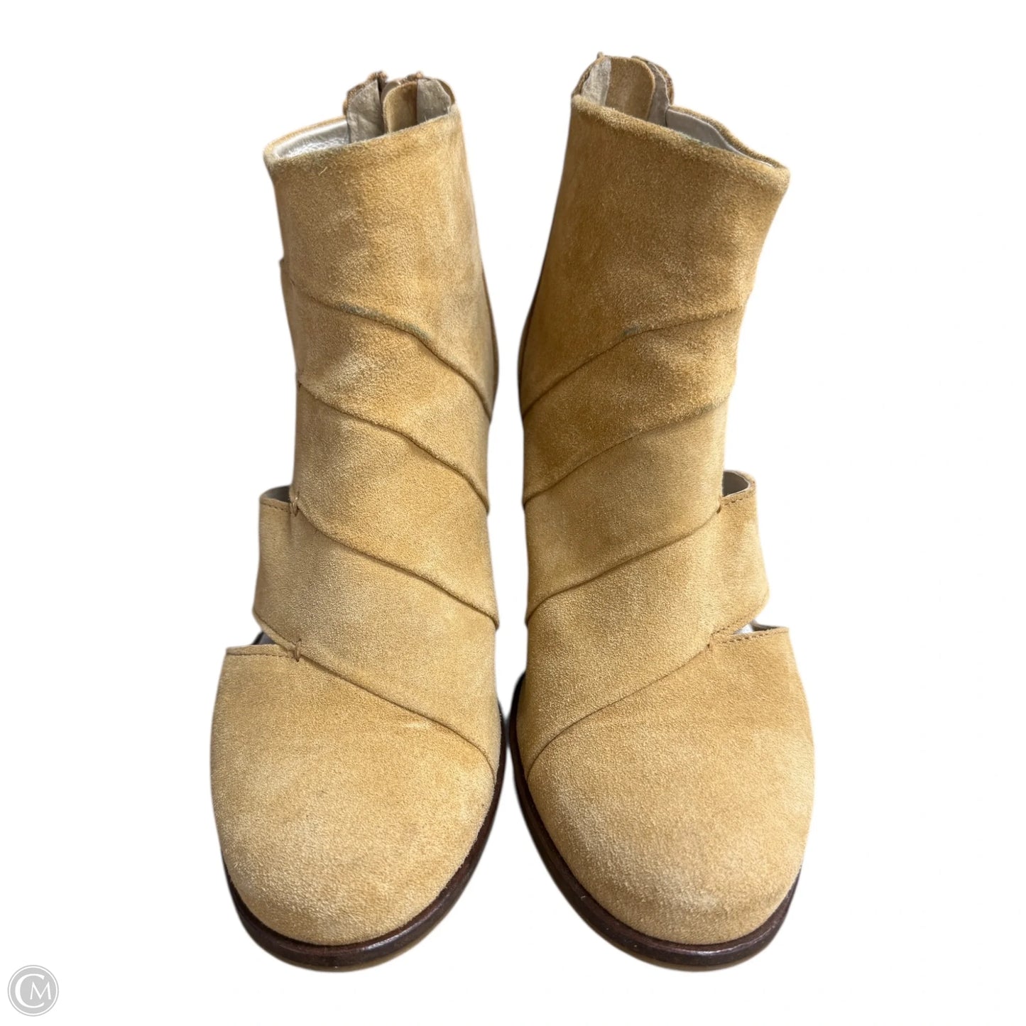 Boots Ankle Heels By Cmb In Tan, Size: 7.5