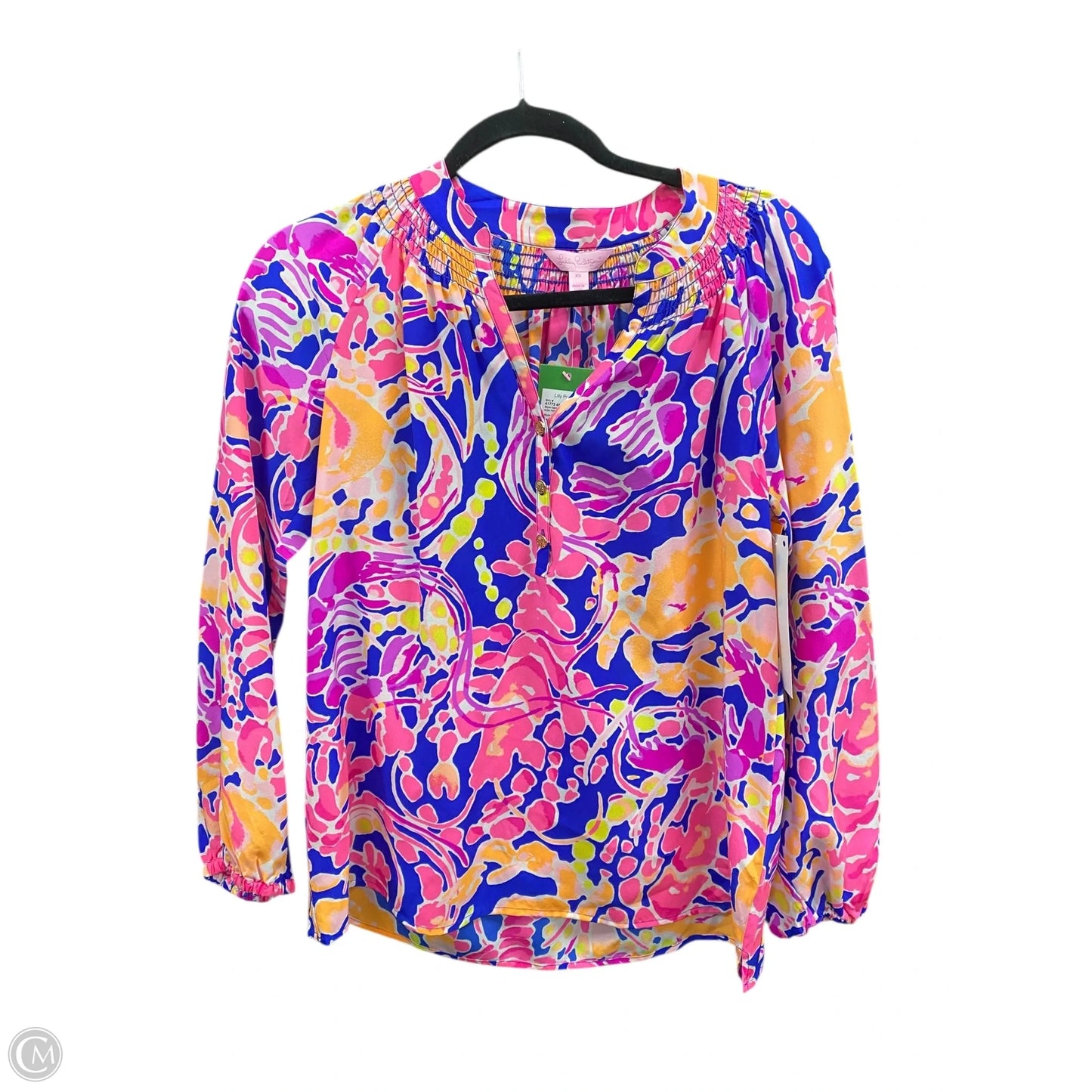 Blouse Designer By Lilly Pulitzer In Floral Print, Size: Xs