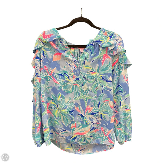 Blouse Designer By Lilly Pulitzer In Floral Print, Size: Xs