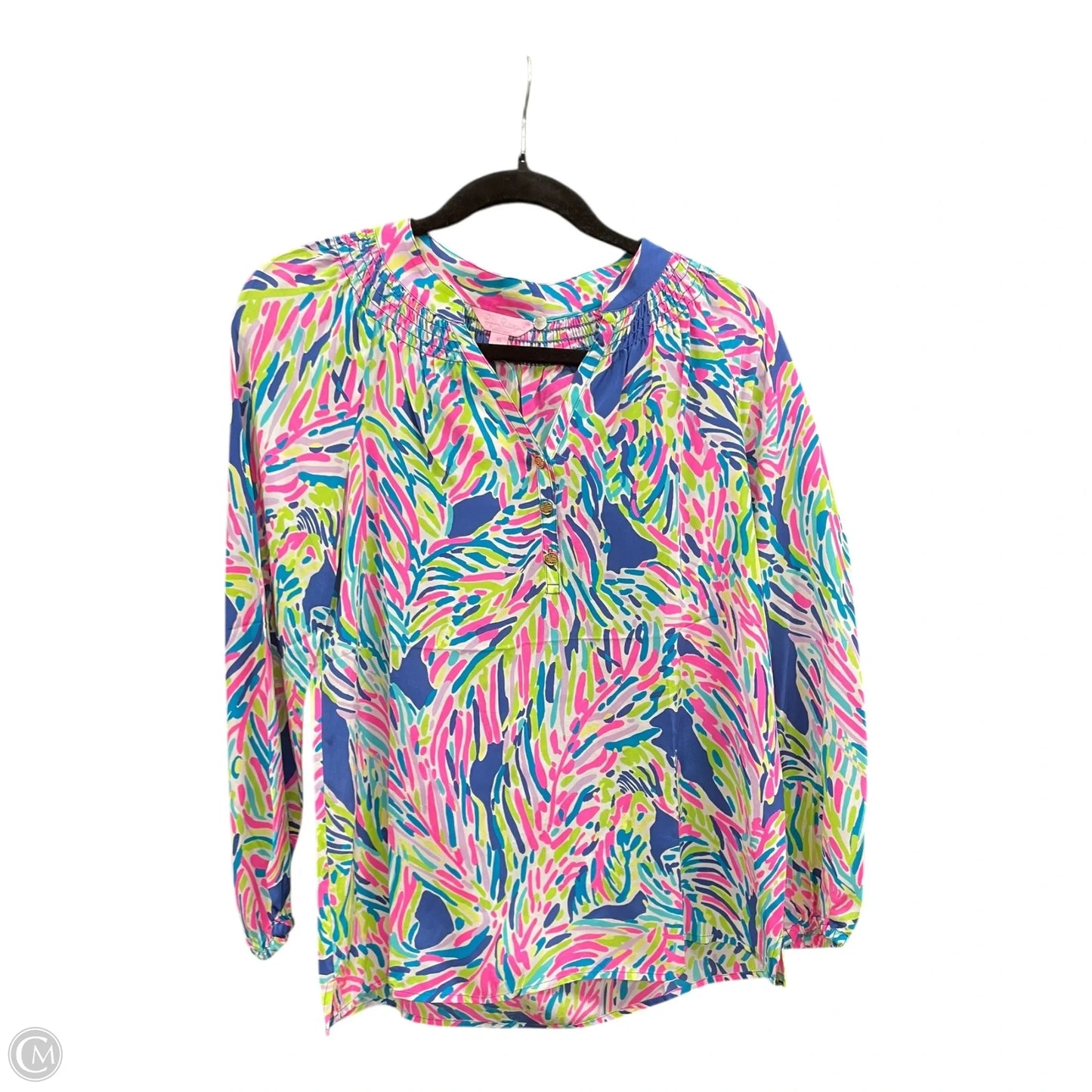 Blouse Designer By Lilly Pulitzer In Floral Print, Size: Xs