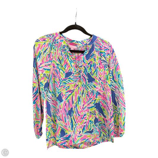 Blouse Designer By Lilly Pulitzer In Floral Print, Size: Xs