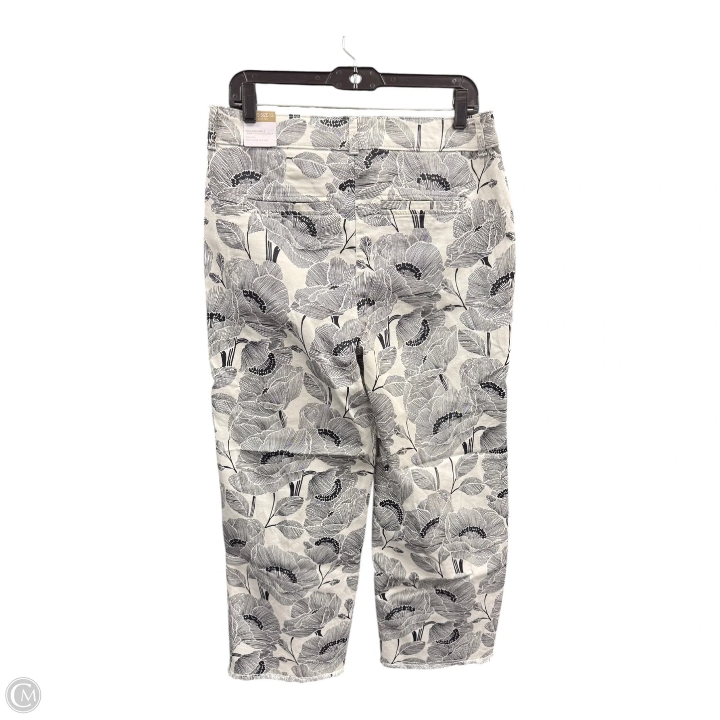 Jeans Wide Leg By Chicos In Floral Print, Size: 10