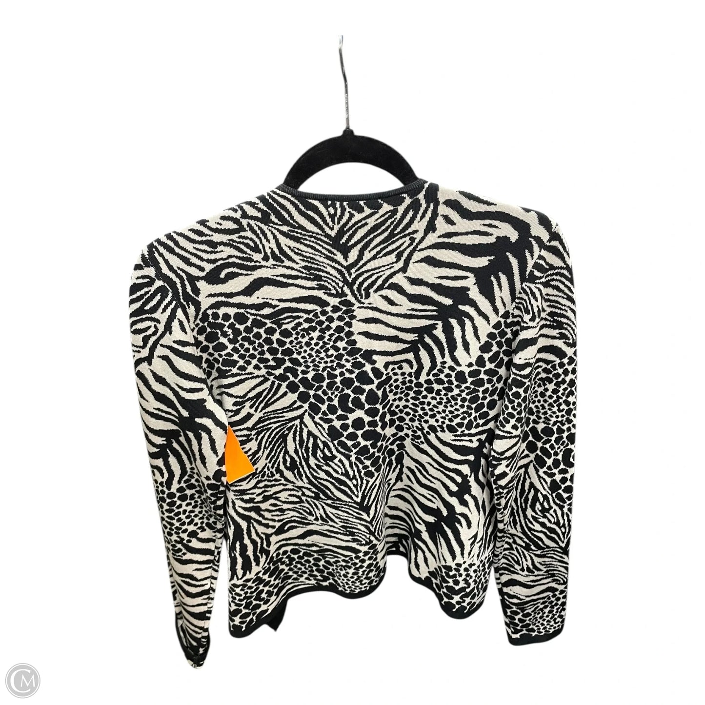 Sweater Cardigan Designer By Neiman Marcus In Animal Print, Size: S
