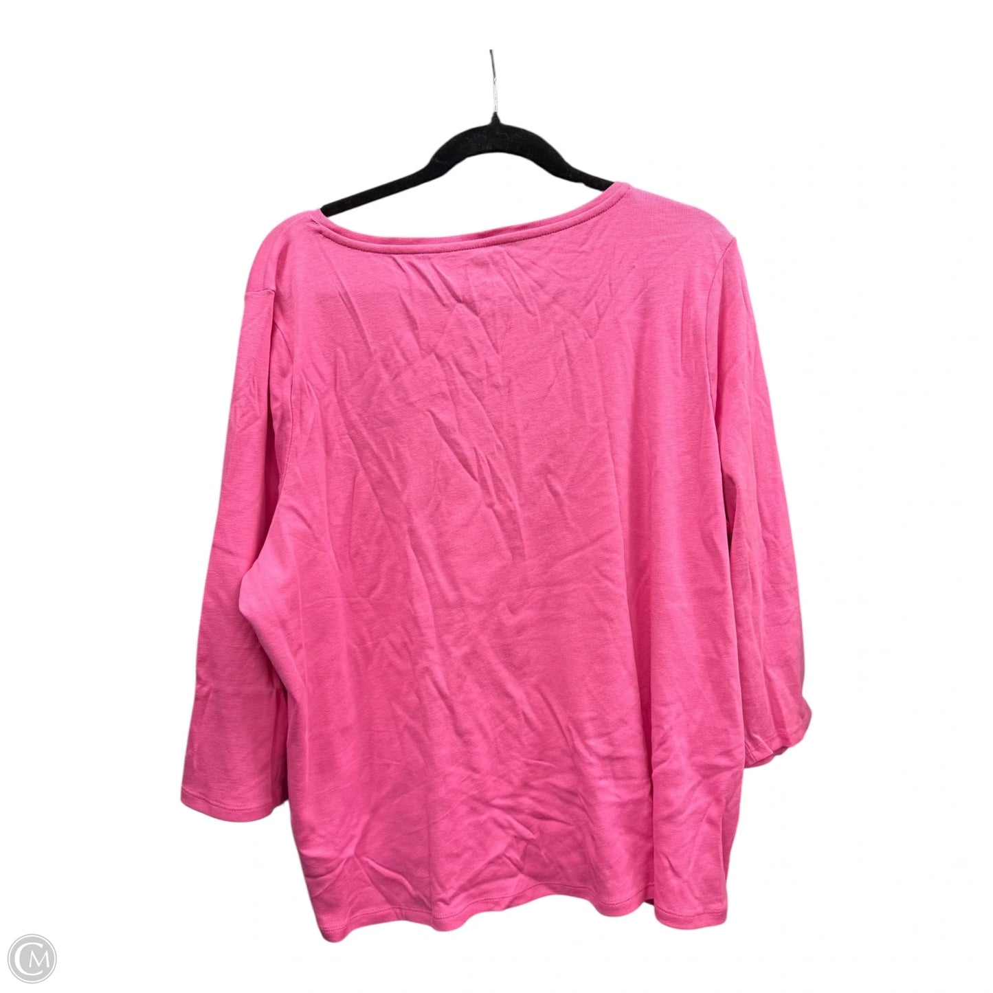 Top Long Sleeve Basic By Talbots In Pink, Size: 3x