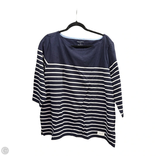 Top Long Sleeve Basic By Talbots In Striped Pattern, Size: 2x