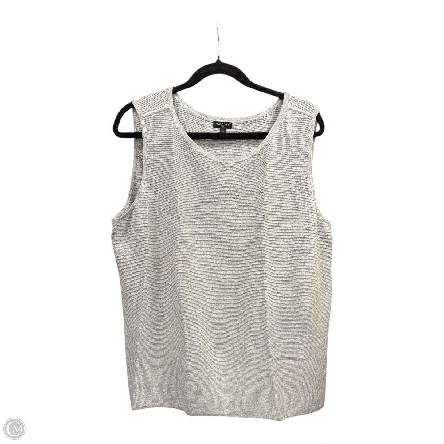 Sweater By Talbots In Grey, Size: 2x