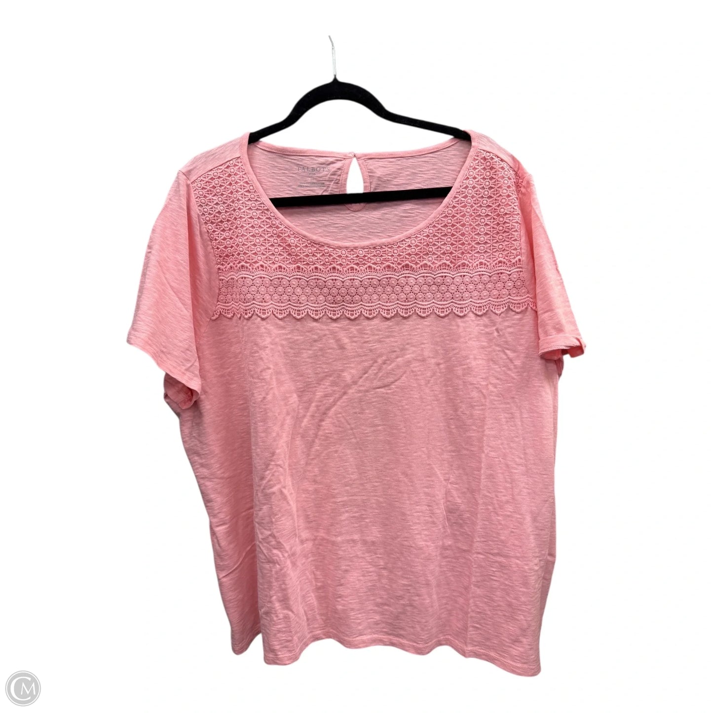 Top Short Sleeve By Talbots In Pink, Size: 3x