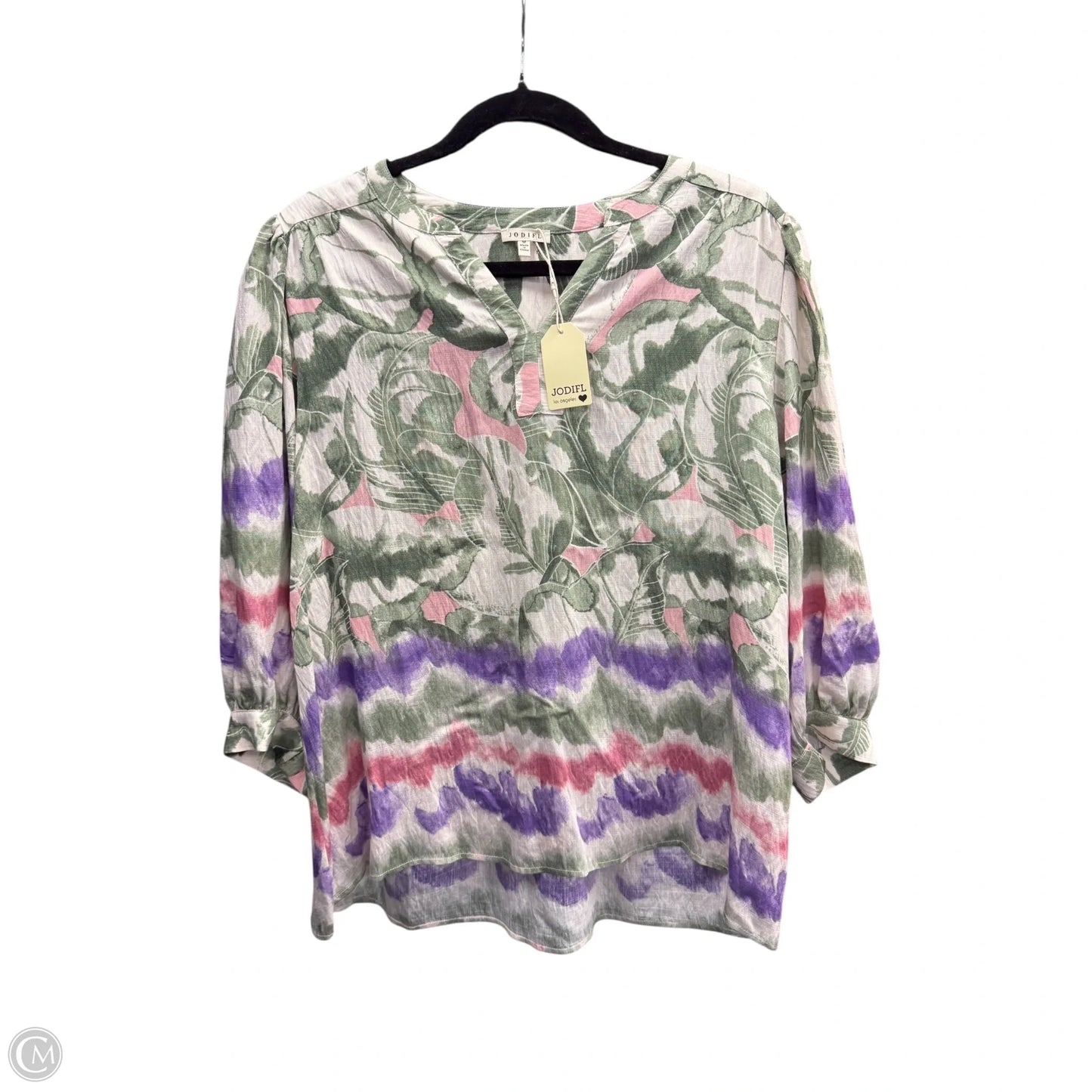 Top Long Sleeve By Jodifl In Floral Print, Size: M
