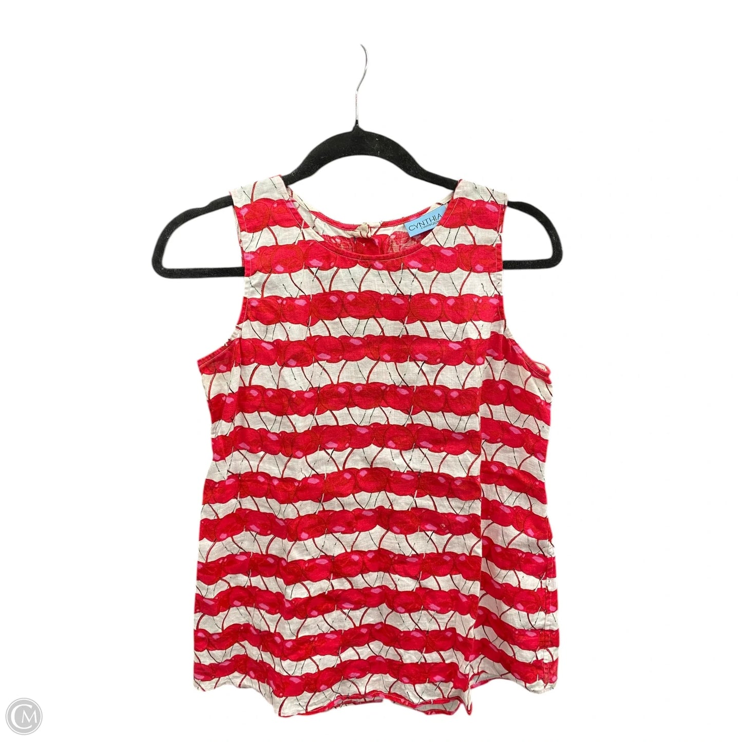 Top Sleeveless By Cynthia Rowley In Red & White, Size: S