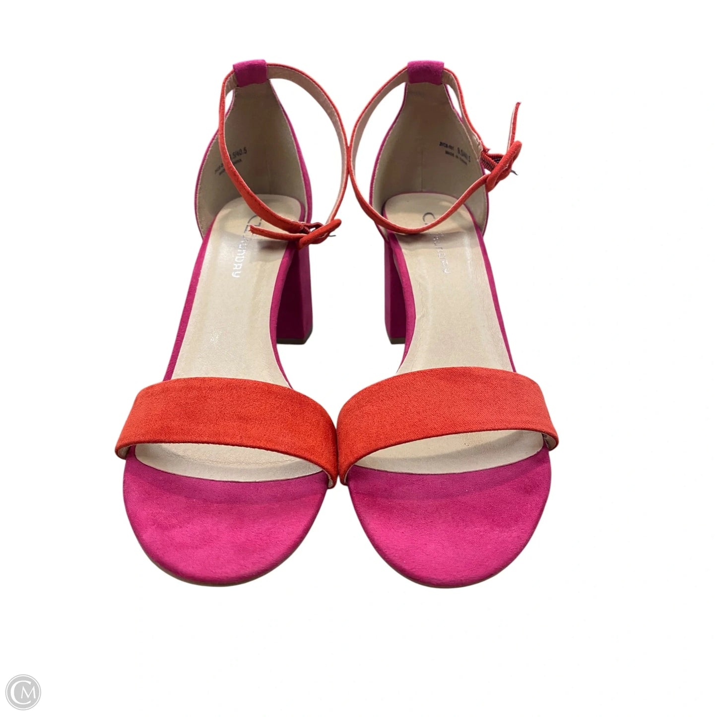 Shoes Heels Block By Cl By Chinese Laundry In Pink & Red, Size: 9.5