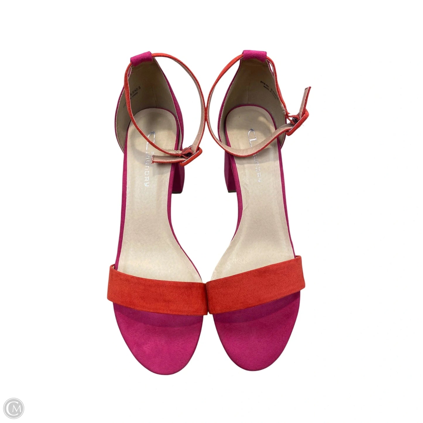 Shoes Heels Block By Cl By Chinese Laundry In Pink & Red, Size: 9.5