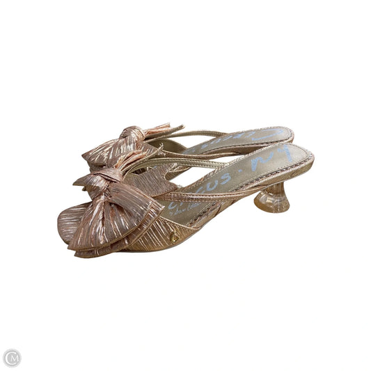 Sandals Heels Block By Circus By Sam Edelman In Rose Gold, Size: 7.5