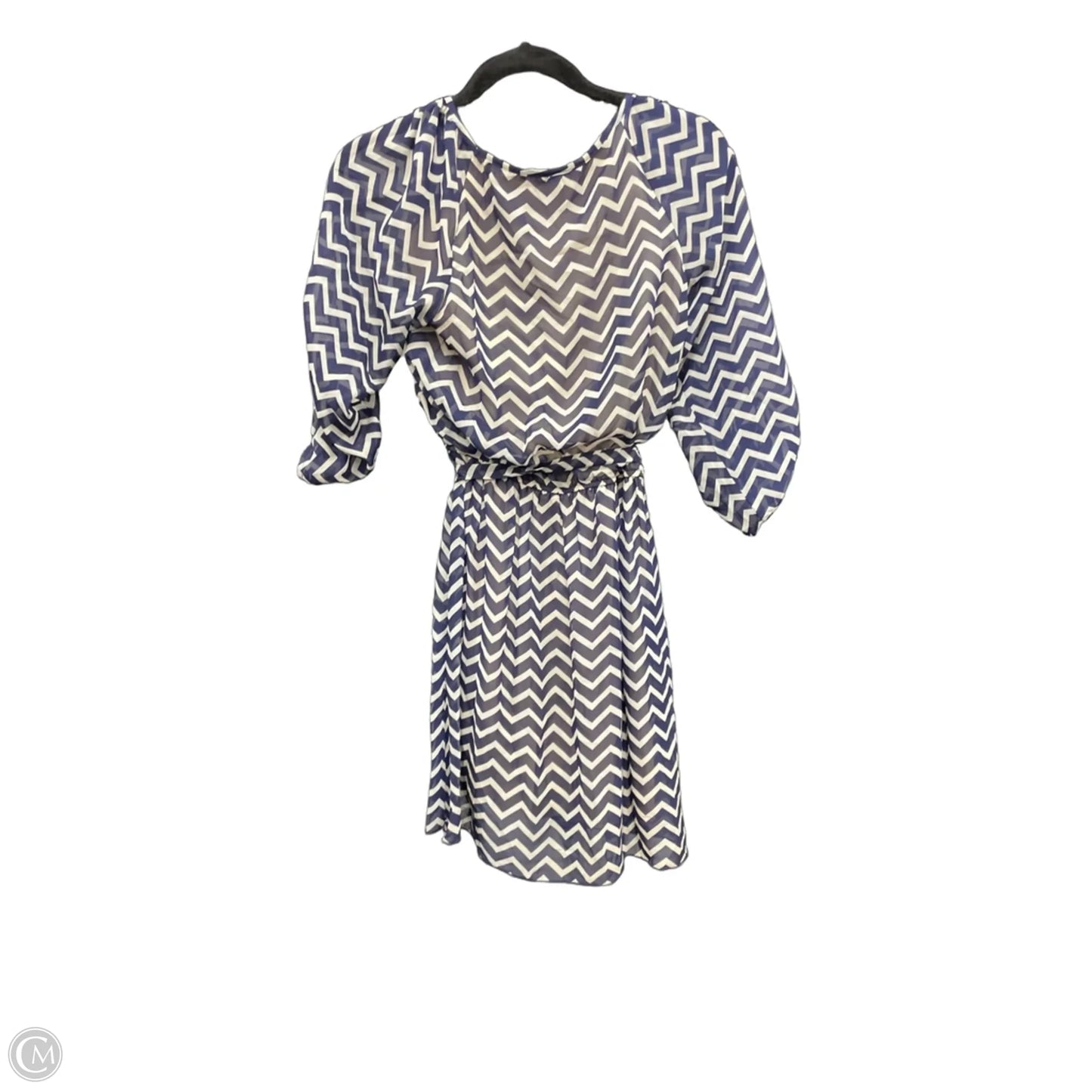 Dress Casual Short By Speechless In Blue & Cream, Size: M