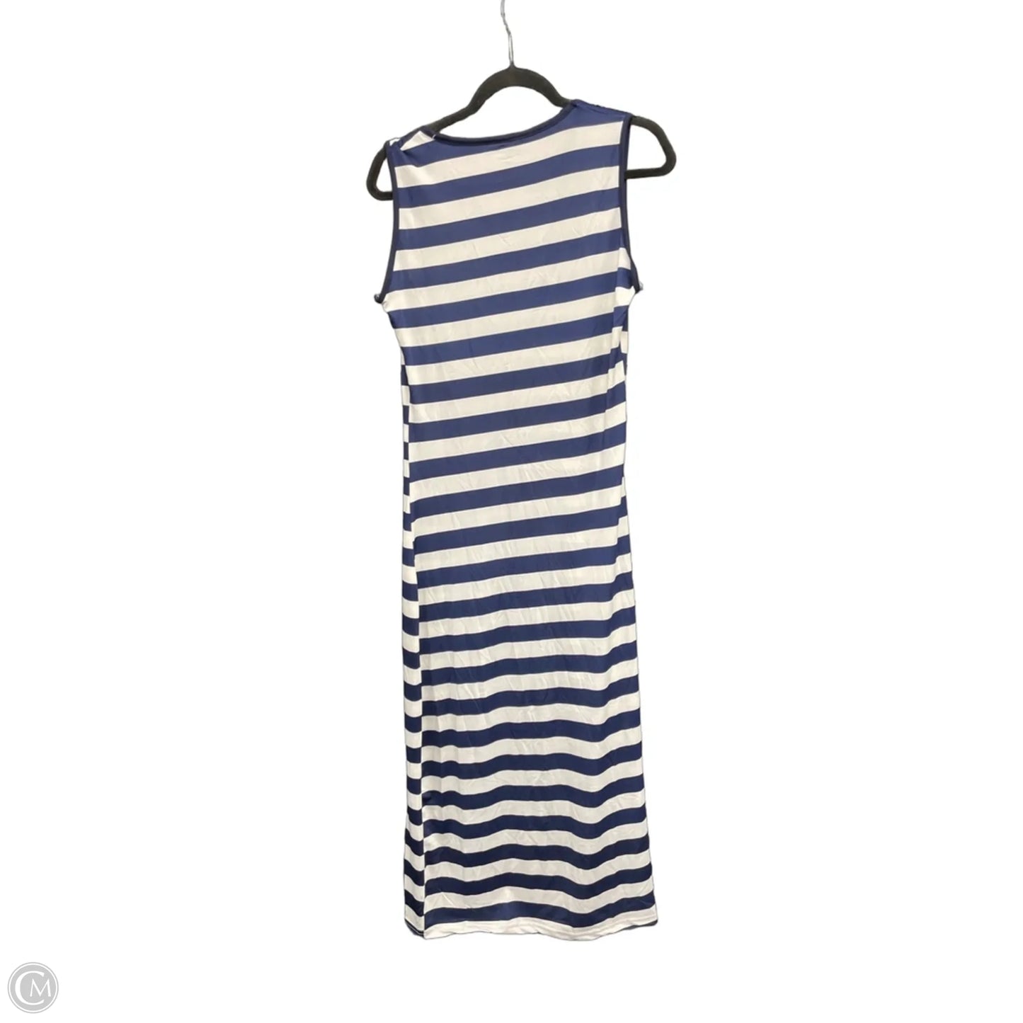 Dress Casual Maxi By Clothes Mentor In Blue & White, Size: L