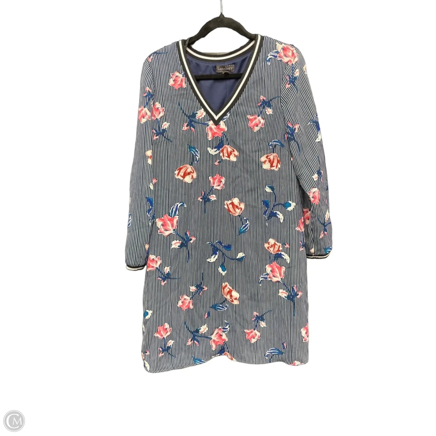 Dress Casual Short By Luxology In Blue & Pink, Size: S