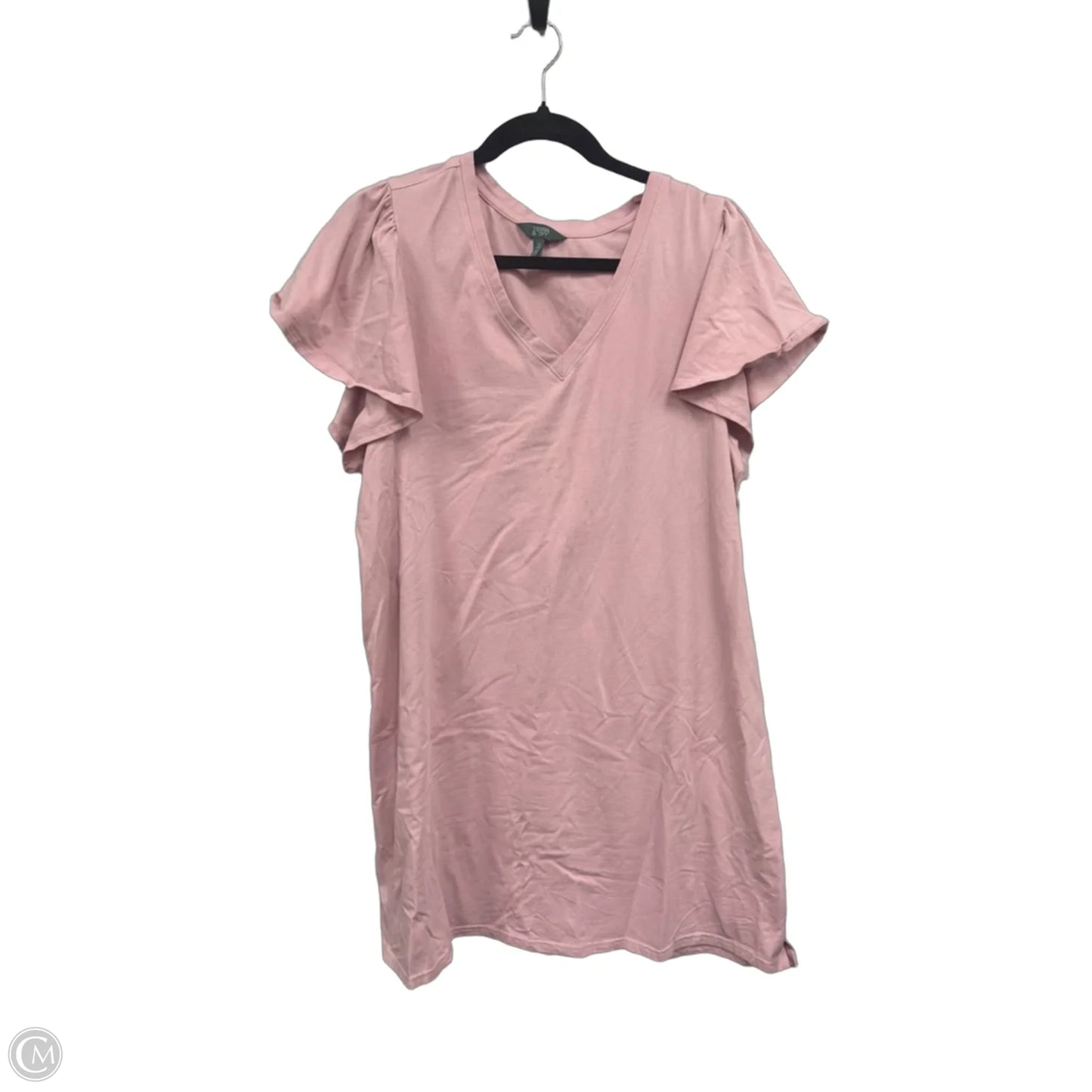 Dress Casual Short By Terra & Sky In Pink, Size: Xl