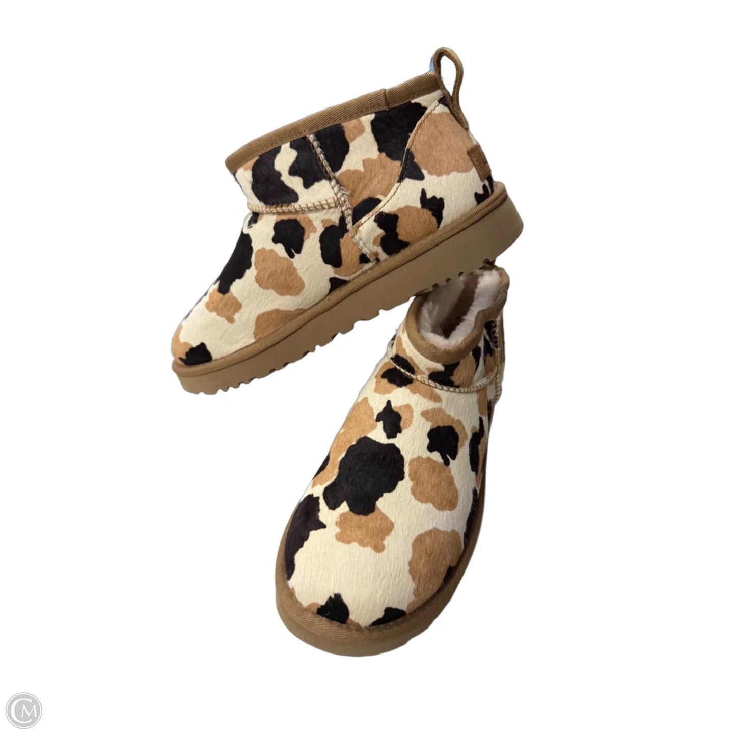 Boots Designer By Ugg In Black & Tan, Size: 8