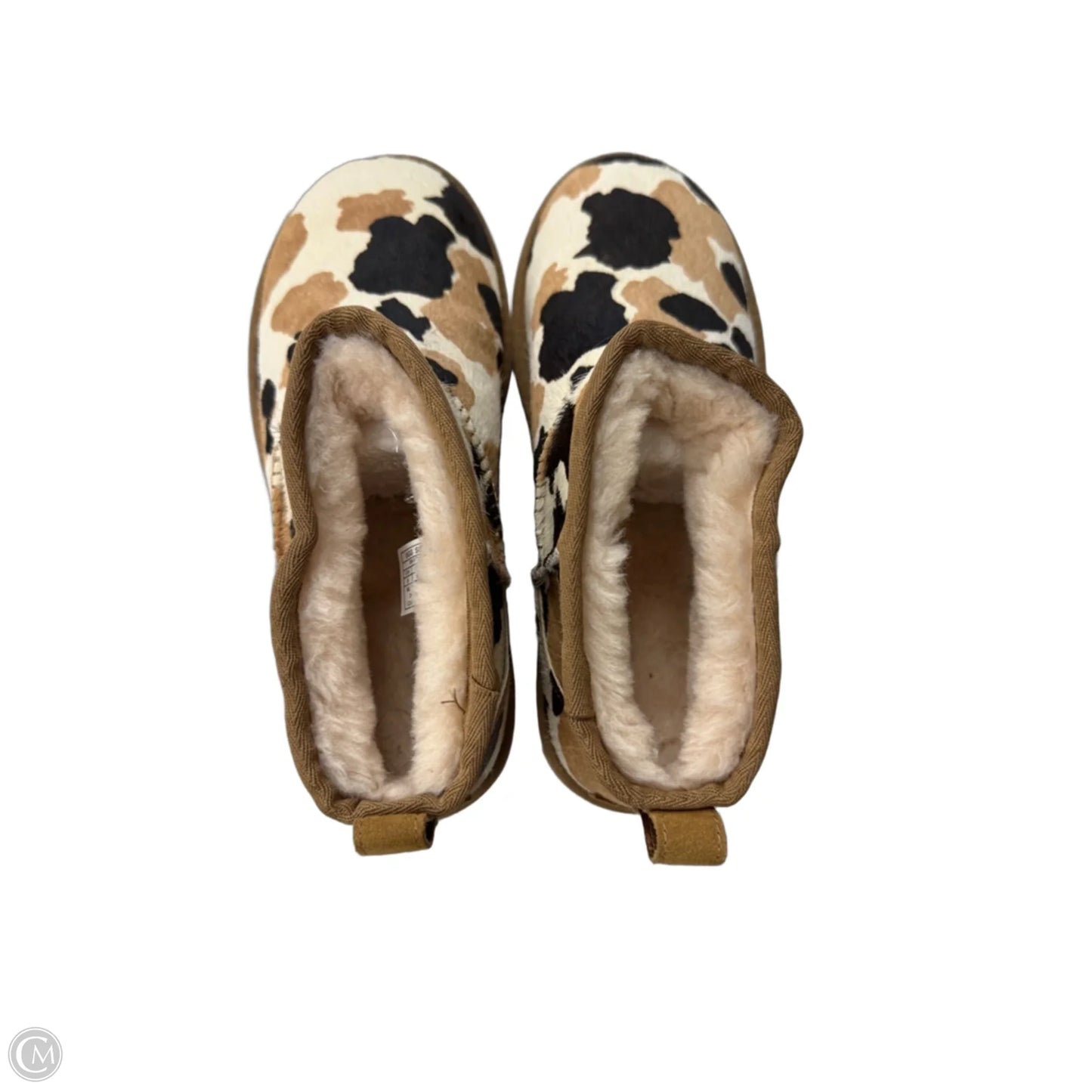 Boots Designer By Ugg In Black & Tan, Size: 8