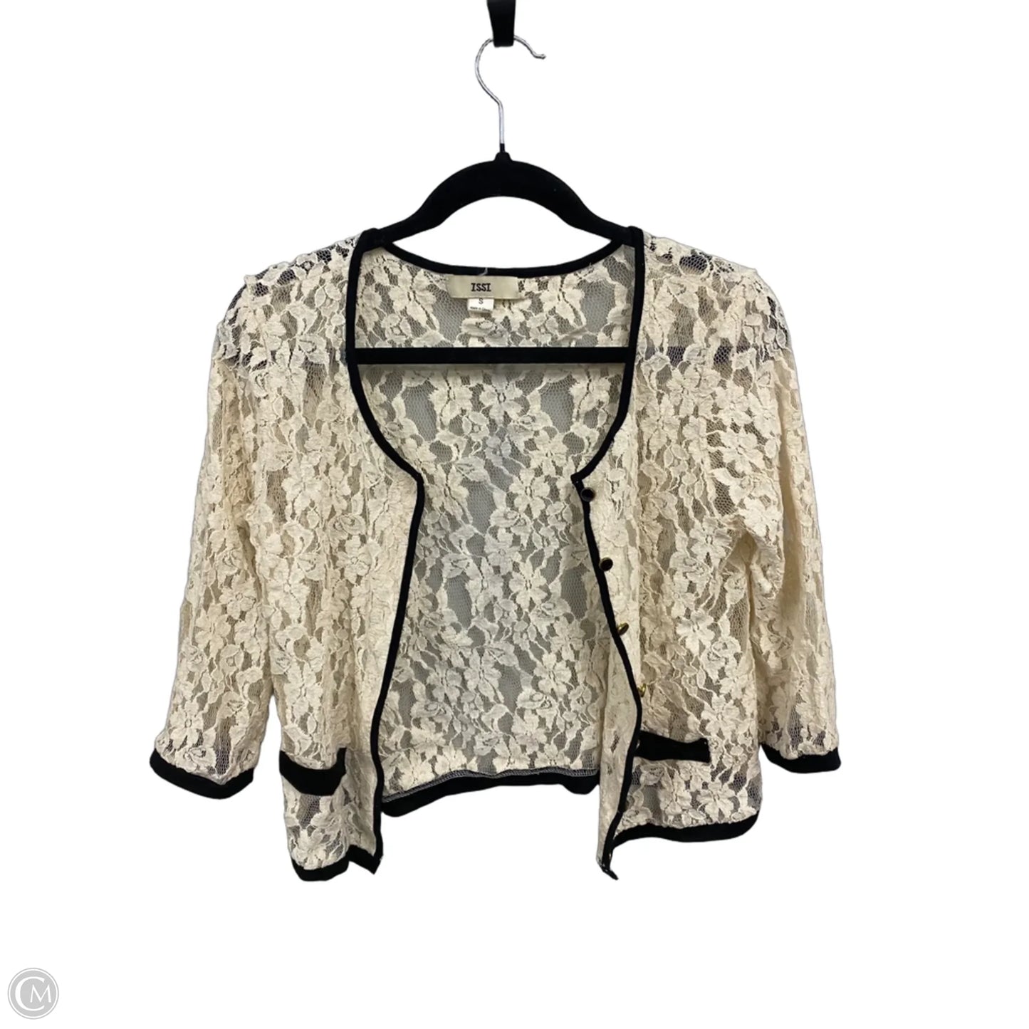 Cardigan By Issi In Black & Cream, Size: S