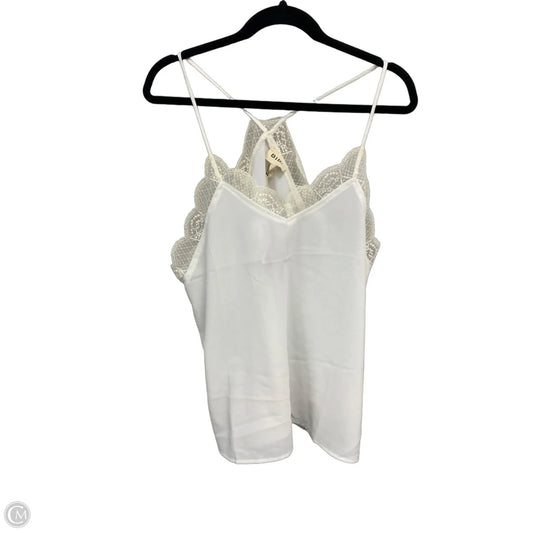 Blouse Sleeveless By Bibi In White, Size: L