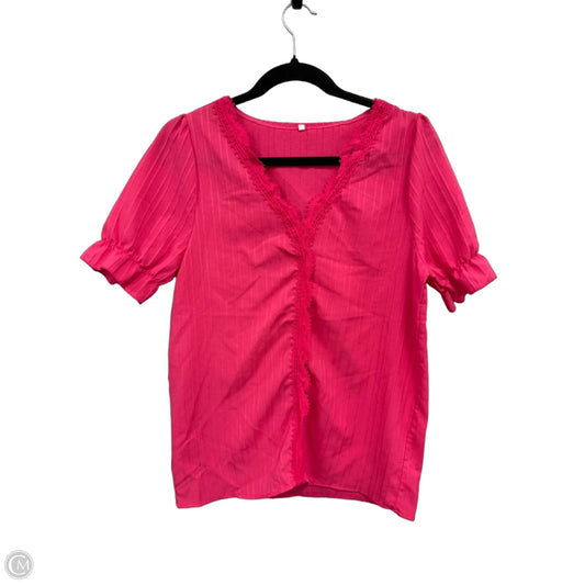 Top Short Sleeve By Clothes Mentor In Pink, Size: M