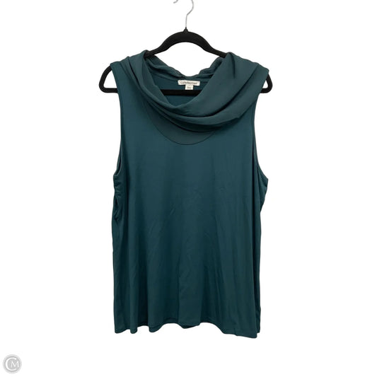 Blouse Sleeveless By Coldwater Creek In Green, Size: Xl