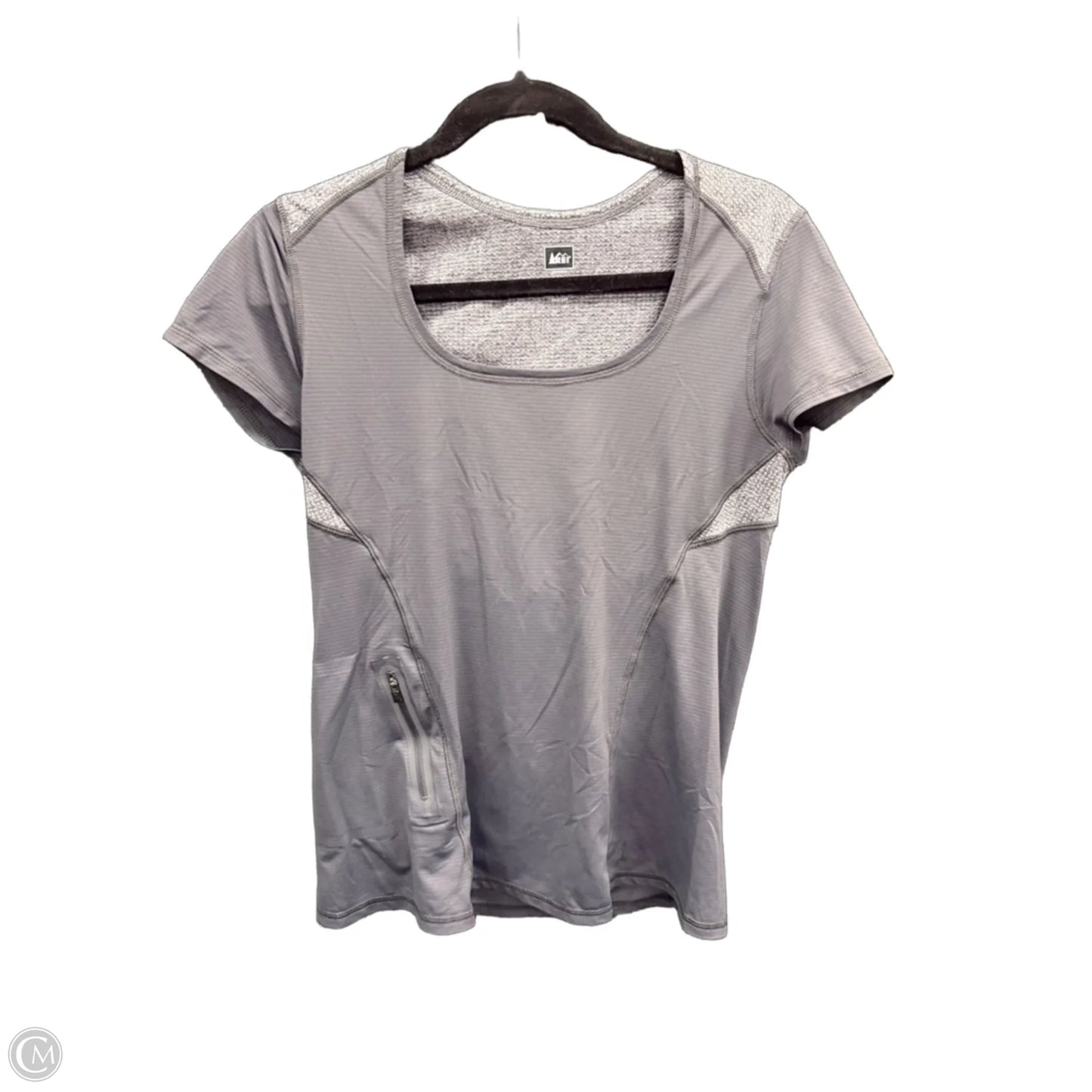 Athletic Top Short Sleeve By Rei In Grey, Size: M