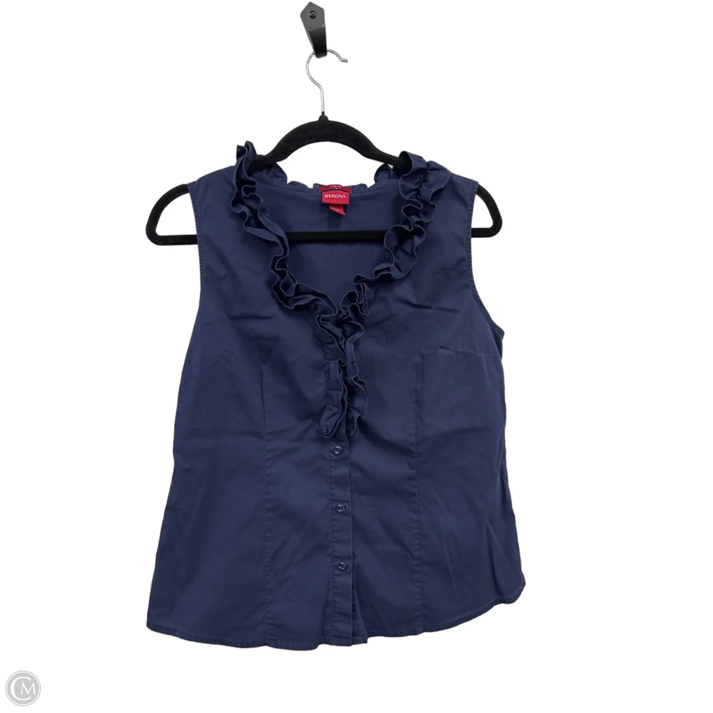 Top Sleeveless By Merona In Navy, Size: M