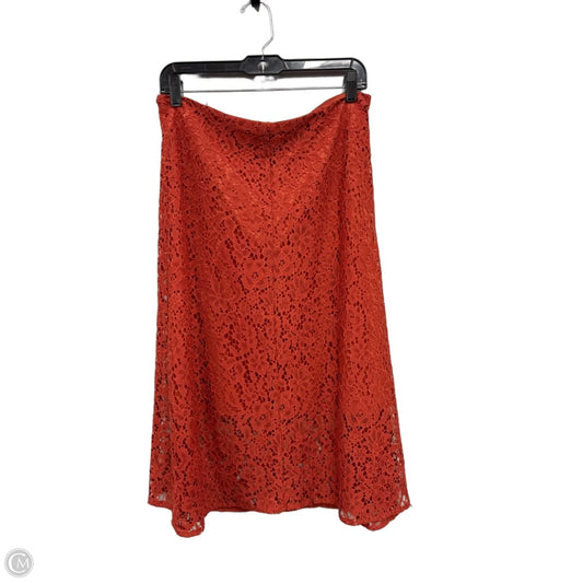 Skirt Midi By New York And Co In Orange, Size: 6