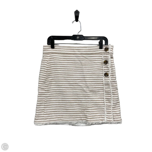 Skirt Mini & Short By Ann Taylor In Cream & Tan, Size: M