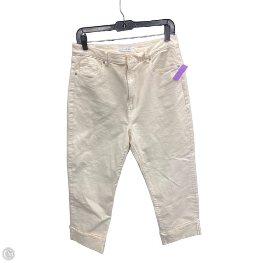 Jeans Straight By Loft In Cream, Size: M