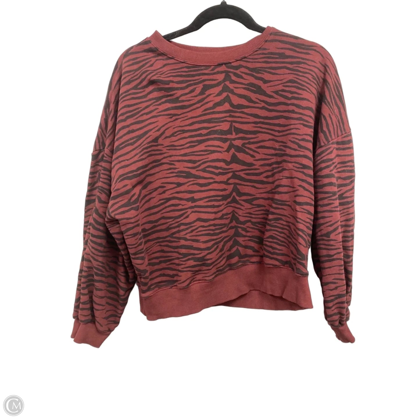 Sweatshirt Collar By Pistola In Black & Red, Size: M