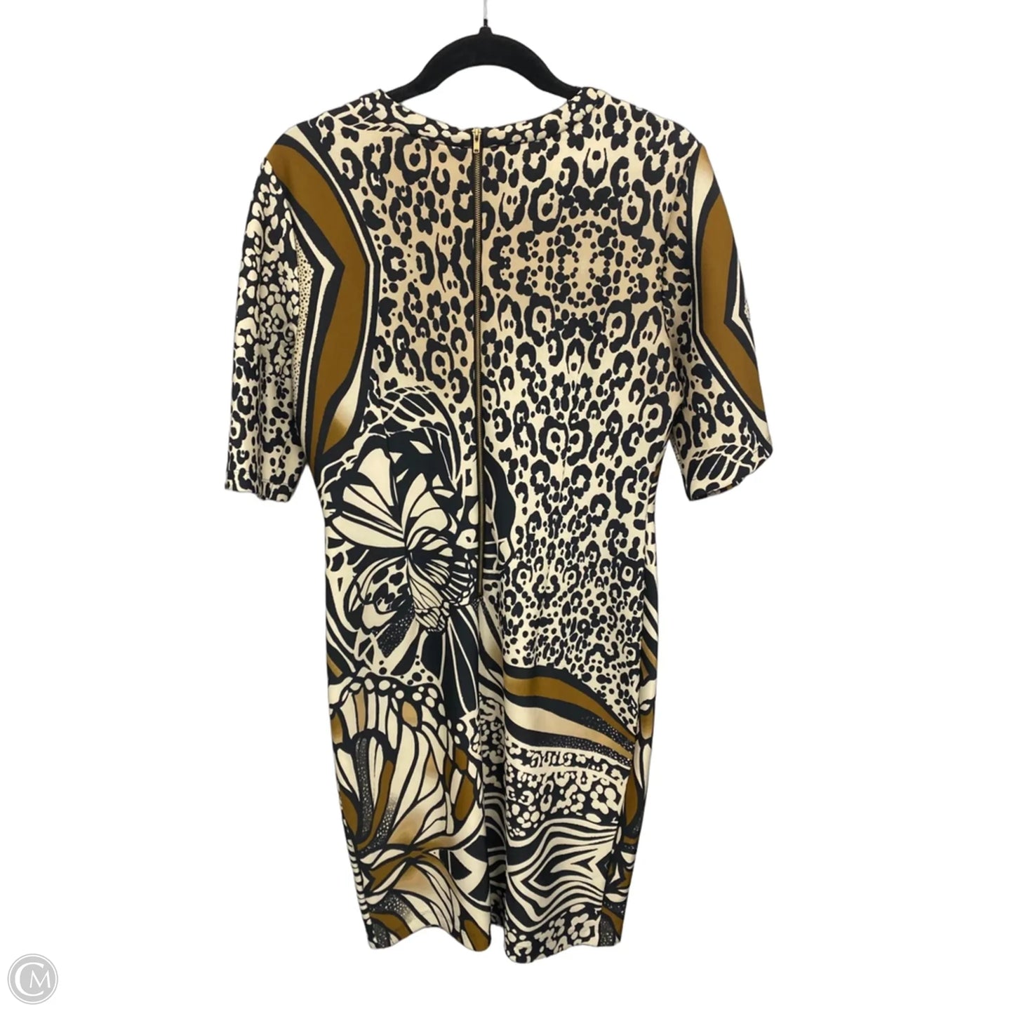 Dress Casual Midi By Gabby Skye In Black & Brown, Size: 12
