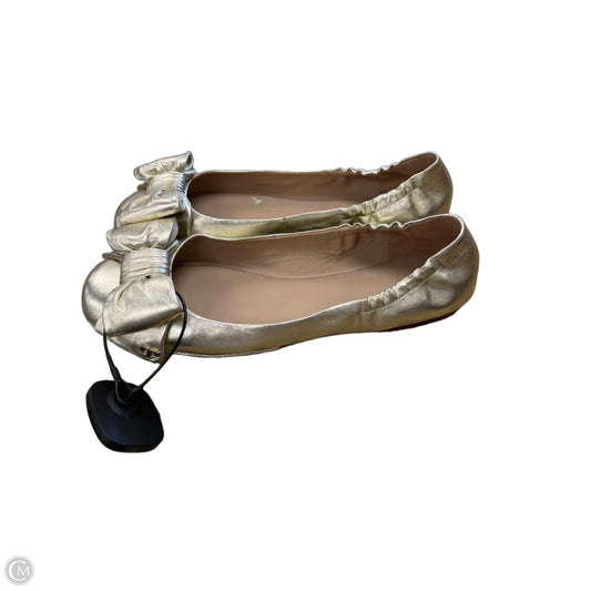 Shoes Flats By Tory Burch In Gold, Size: 10