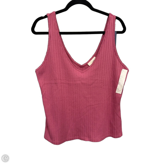 Top Sleeveless By Universal Thread In Pink, Size: Xxl