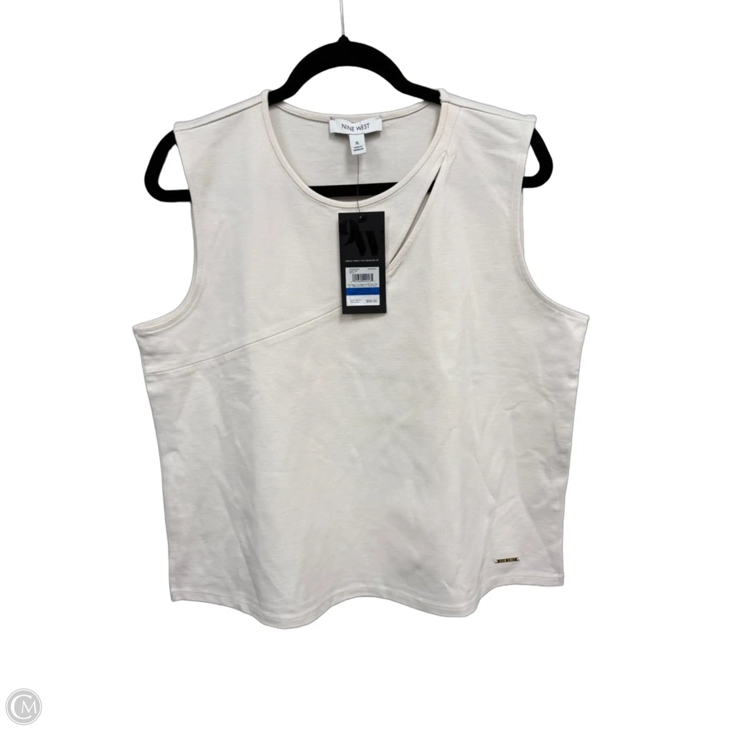 Top Sleeveless By Nine West In White, Size: Xl