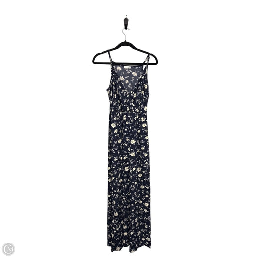 Dress Casual Maxi By Clothes Mentor In Blue & Cream, Size: M