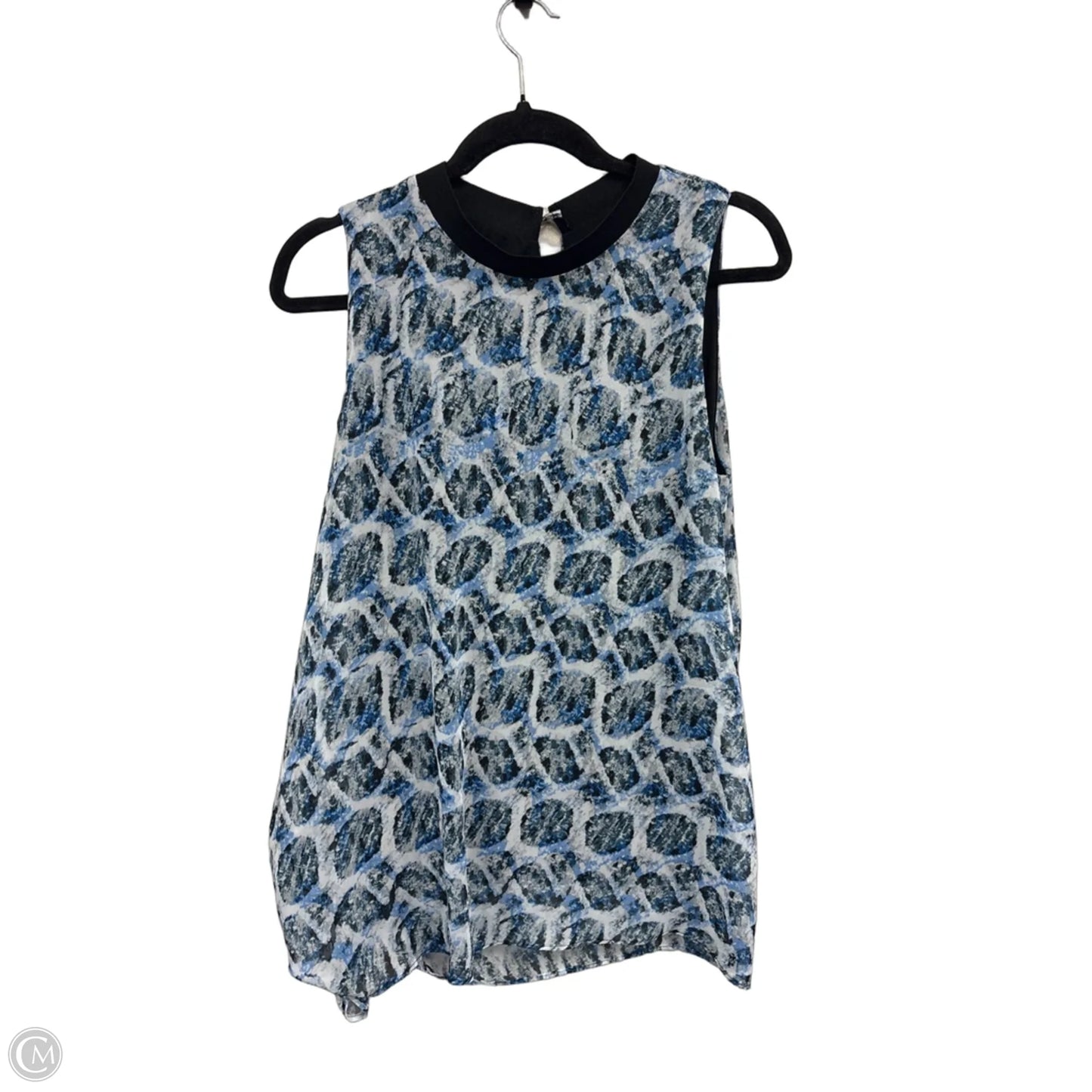 Blouse Sleeveless By Rachel Roy In Black & Blue, Size: L