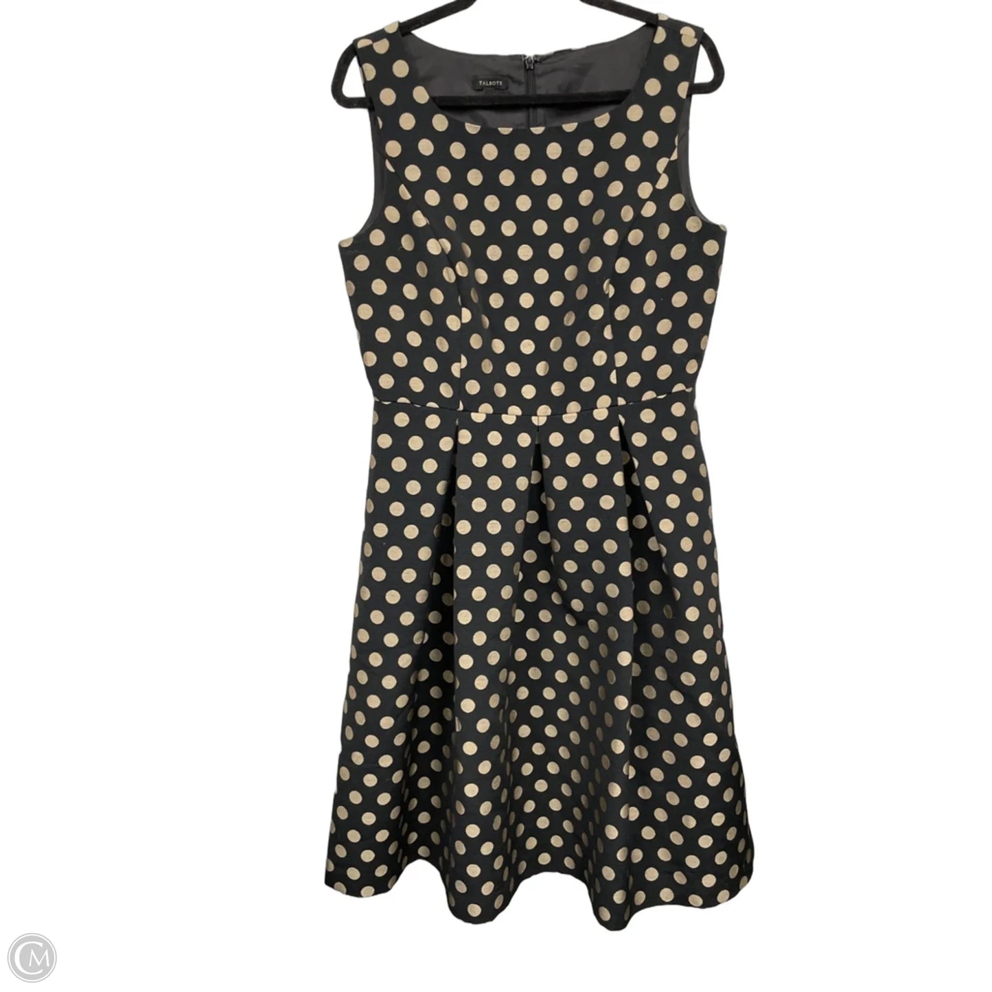Dress Party Midi By Talbots In Black & Gold, Size: 10